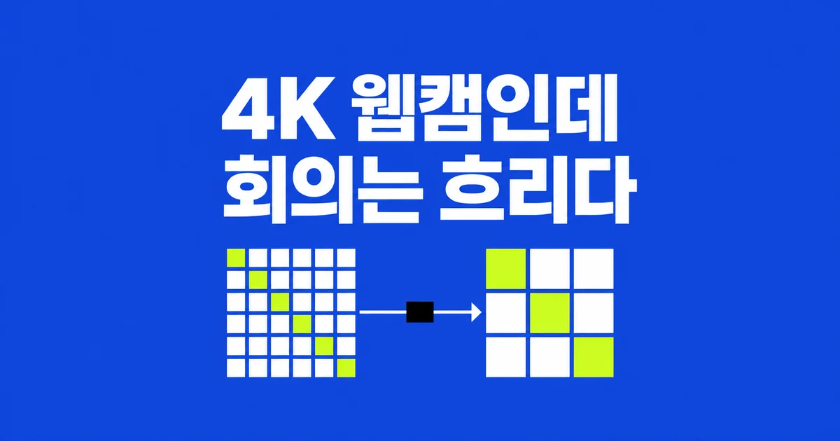 4K 웹캠인데 Zoom·Meet에서는 왜 흐리게 보일까?