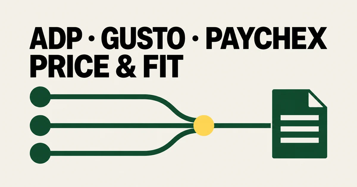 ADP vs Gusto vs Paychex: Pricing, Fees and Best Fit