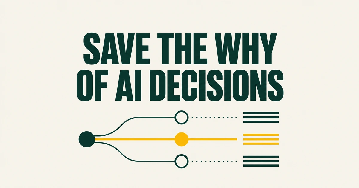 When an AI Agent Forgets Your Design Decisions, What Should You Save?