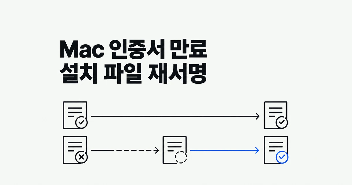 Developer ID 만료, Mac 앱과 설치 파일 중 무엇을 다시 서명해야 하나?
