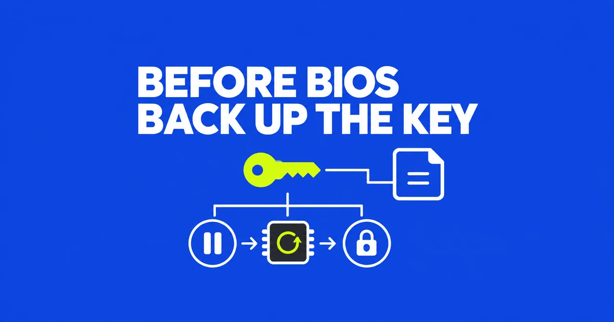 No BitLocker Keys in Your Microsoft Account: Is a BIOS Update Safe?