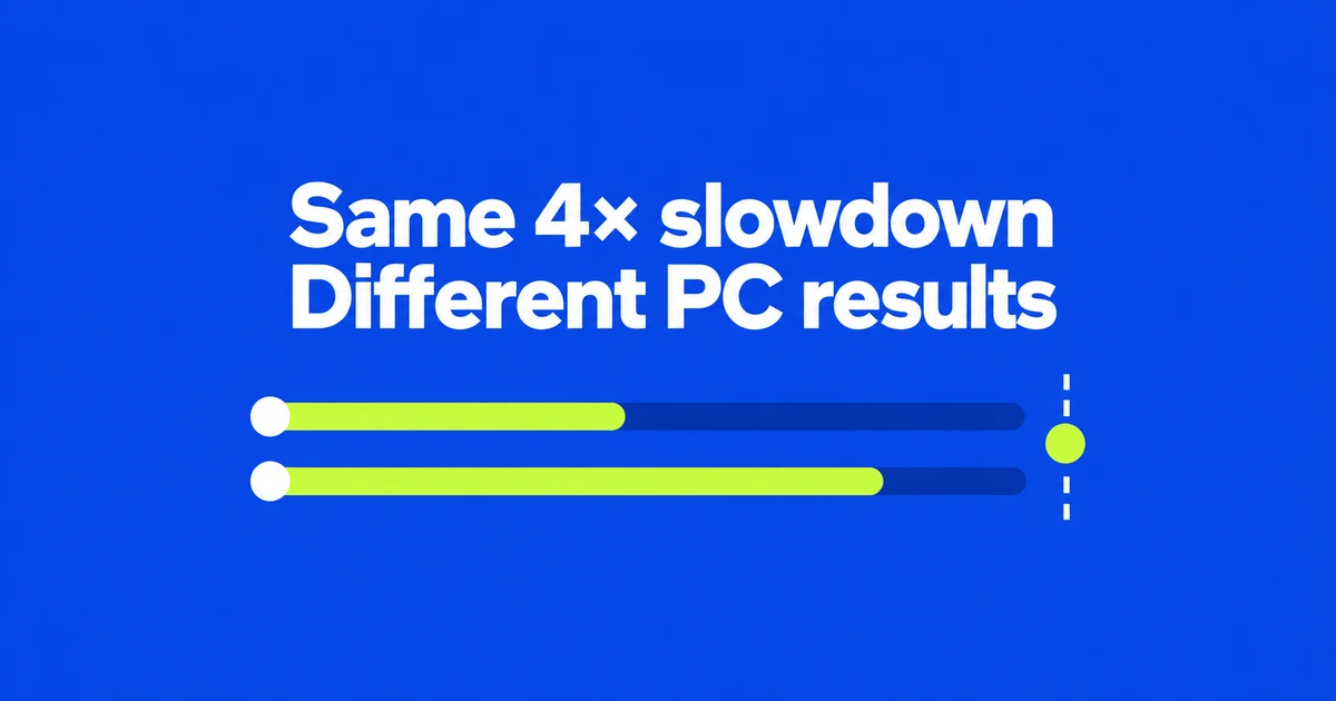 Why 4× CPU Throttling Gives Different Results on Different PCs