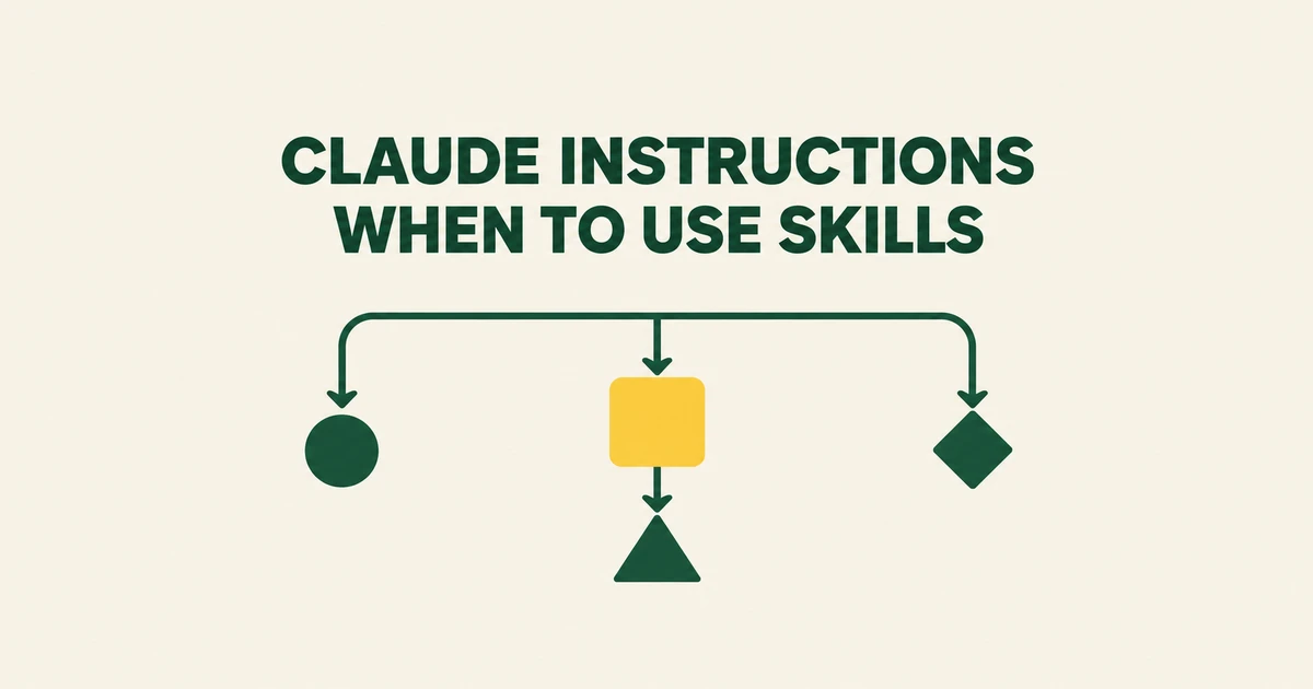 Claude instructions vs skills: where to save your tone and workflows