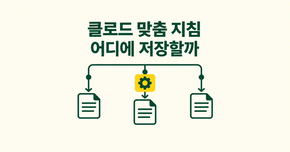 클로드 맞춤 지침과 스킬, 말투·반복 업무는 어디에 저장할까