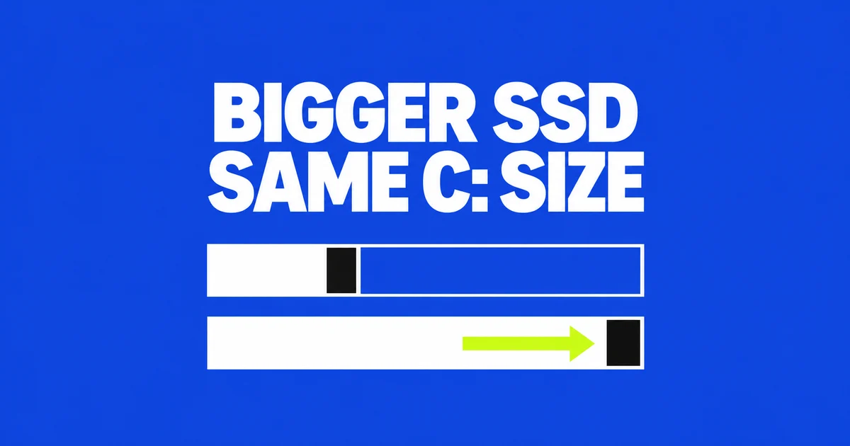Cloned to a larger SSD, but C: is still the old size