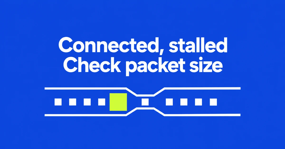 WARP Says Connected but Hotspot Traffic Stalls: A Windows MTU Fix