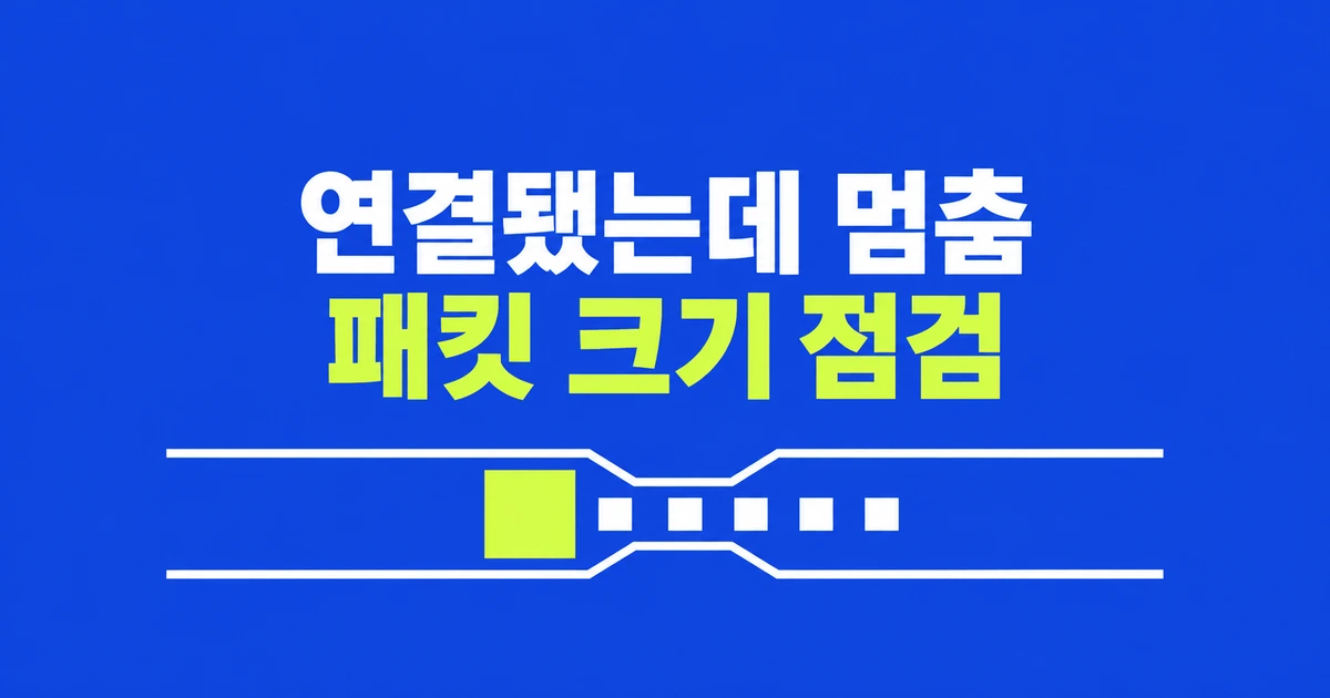 핫스팟에서 WARP는 연결됐는데 통신이 멈춘다면