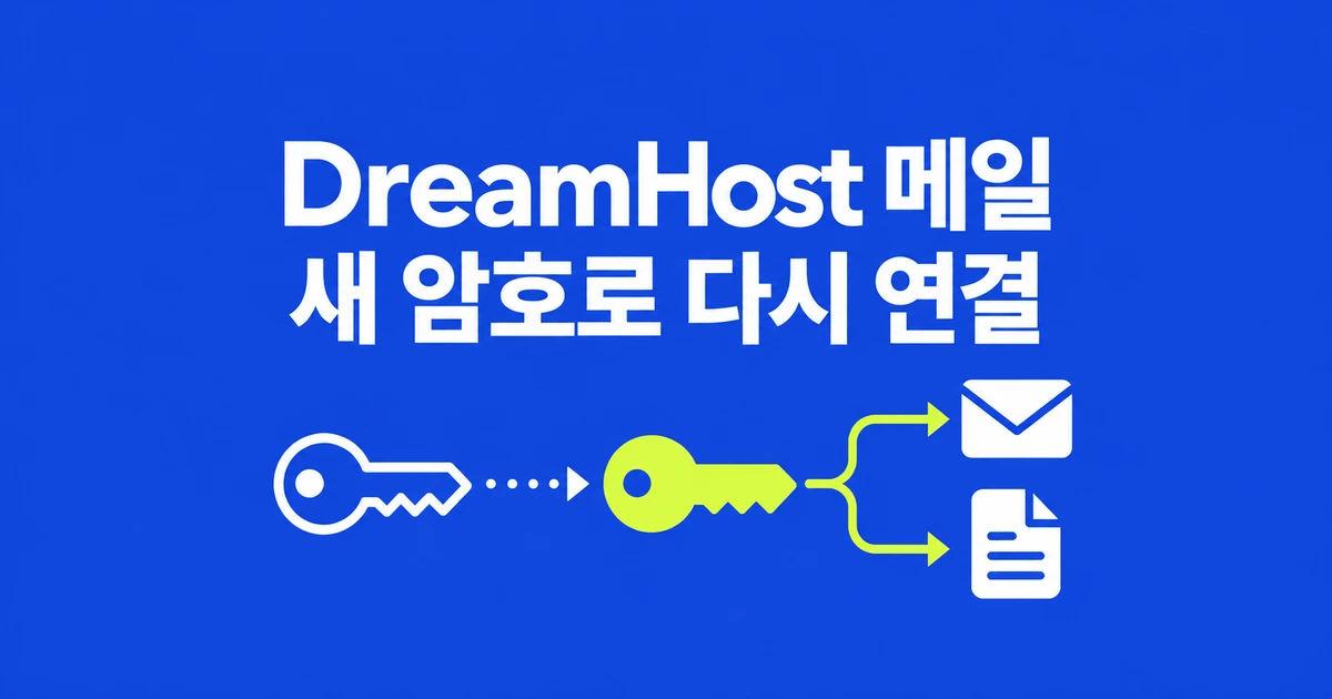 DreamHost 메일 로그인이 안 된다면, 비밀번호 안내 메일을 기다려야 할까?