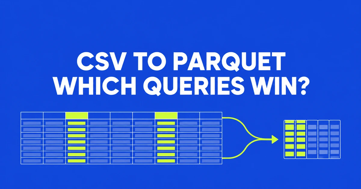 CSV vs Parquet in DuckDB: Which Queries Benefit from Conversion?