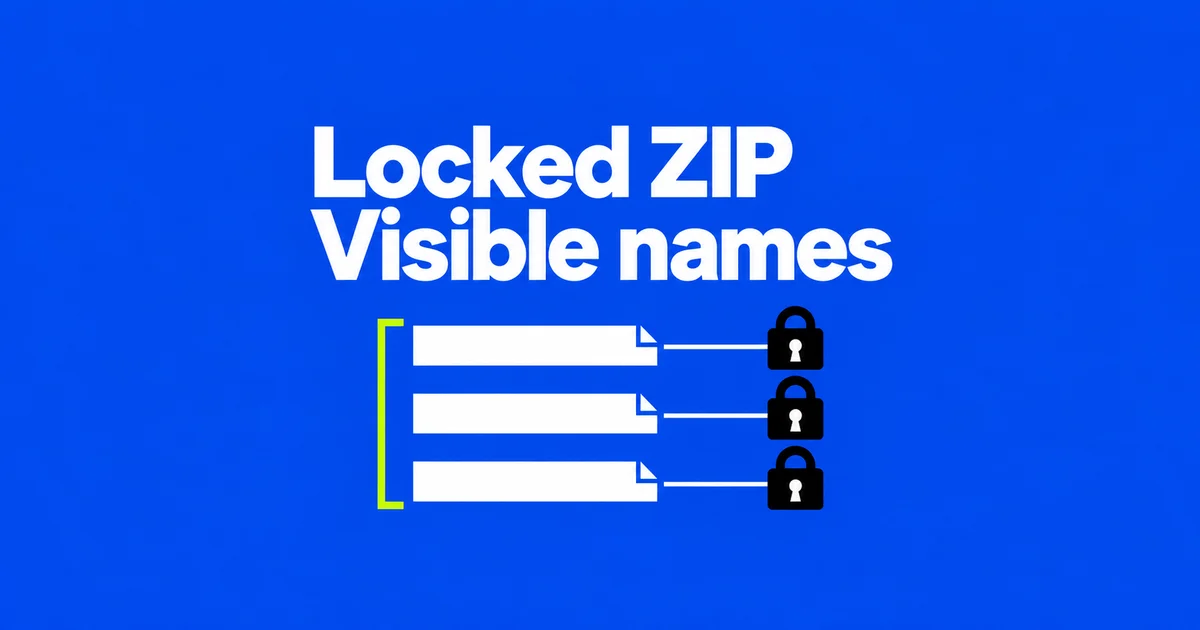 A password-protected ZIP can still reveal its filenames