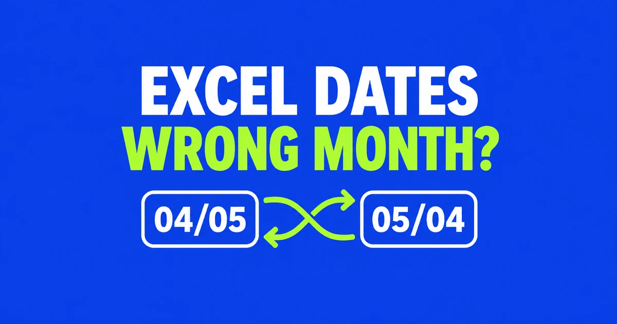Fix Excel Dates With the Day and Month Swapped