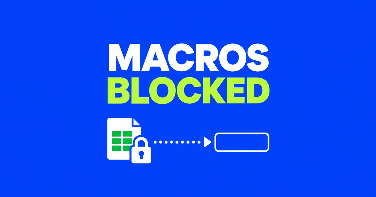 Excel macros blocked with no Enable Content button