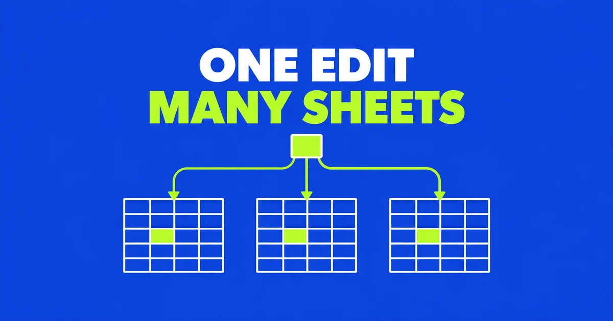 Editing one Excel sheet changes other tabs too