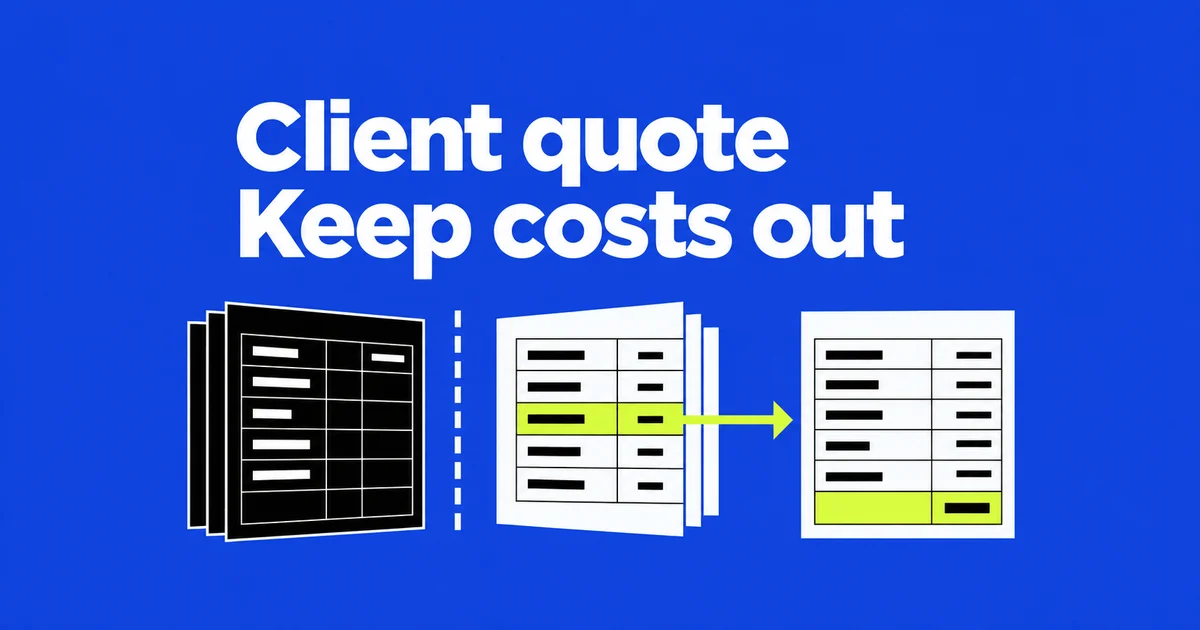 An Editable Excel Quote Without Your Internal Cost Data