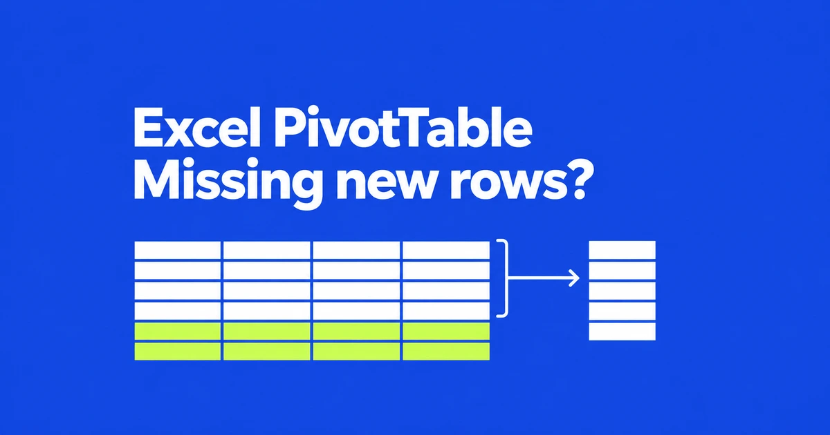 Why New Rows Are Missing From Your Excel PivotTable