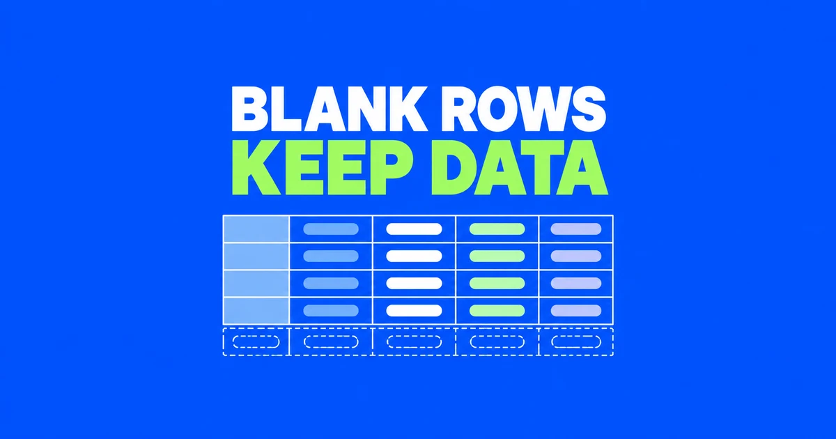Remove Only Completely Blank Rows in Excel