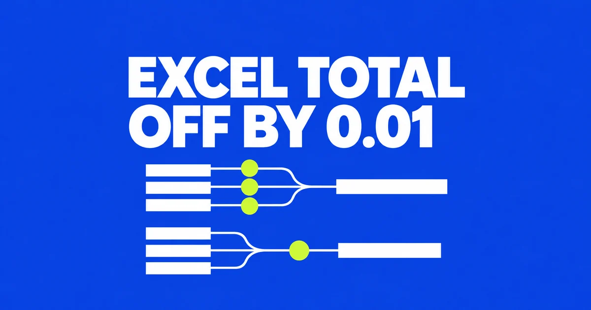 When Excel’s total doesn’t match the numbers you can see