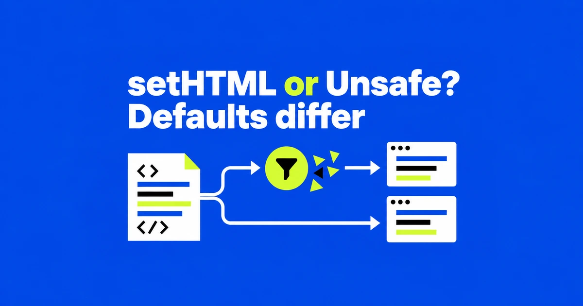 setHTMLUnsafe vs setHTML: Which One Sanitizes User HTML?