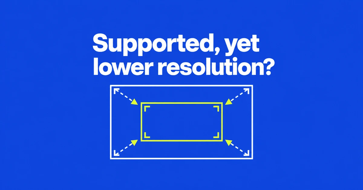 WebRTC encodingInfo Says Supported: Why Is Send Resolution Lower?