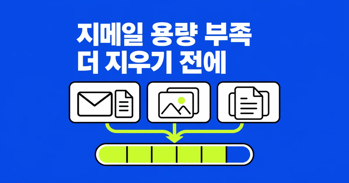 지메일 용량 부족, 메일을 지워도 경고가 남는 이유