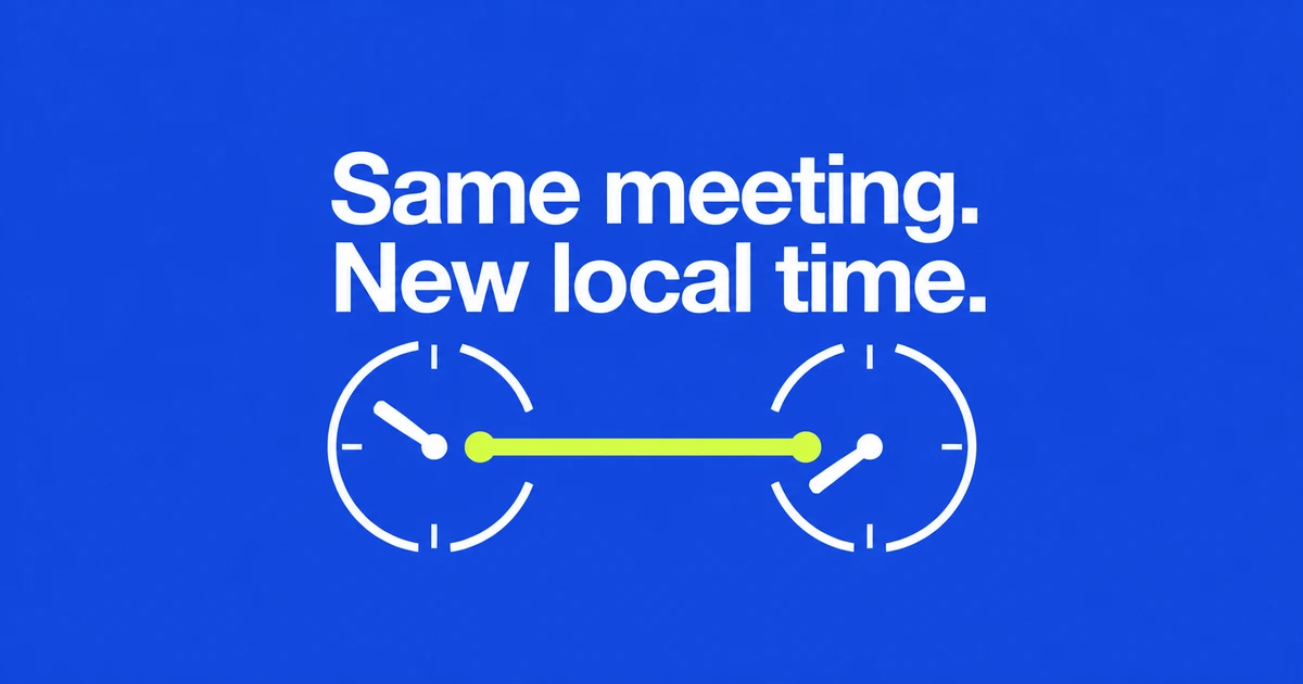 Google Calendar While Traveling: Same Meeting, Different Clock Time