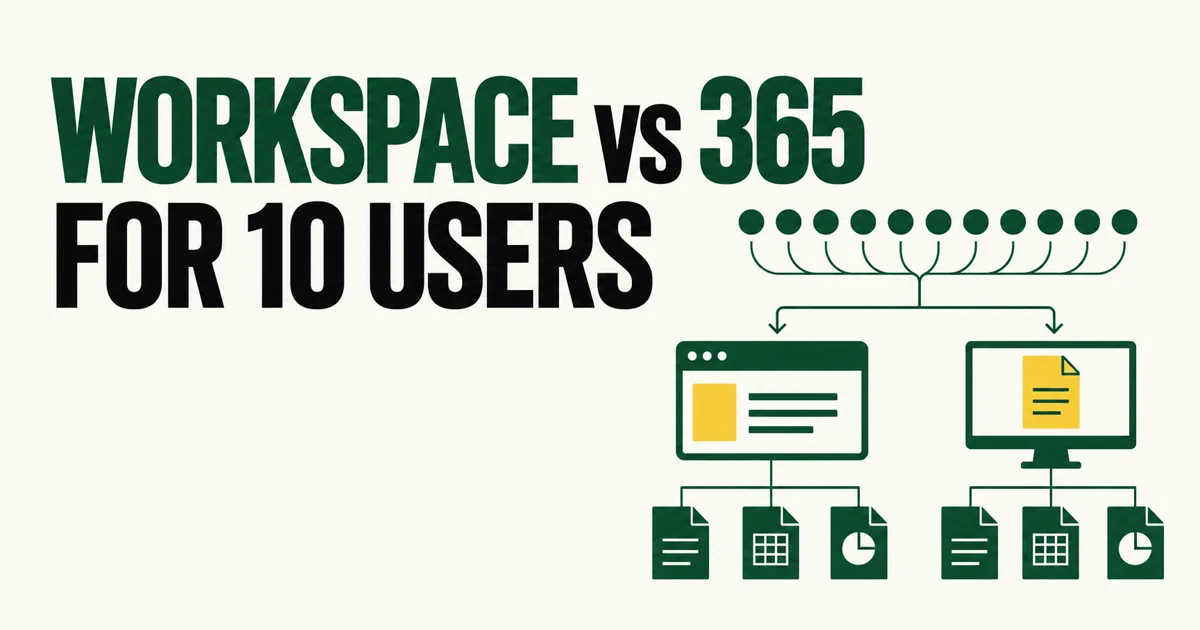 Google Workspace vs Microsoft 365: The Real Cost for 10 Users