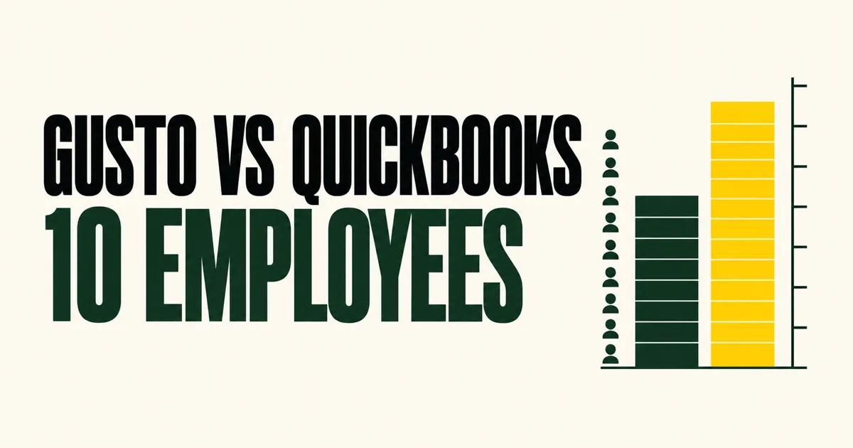 Gusto vs QuickBooks Payroll: The Real Cost for 10 Employees