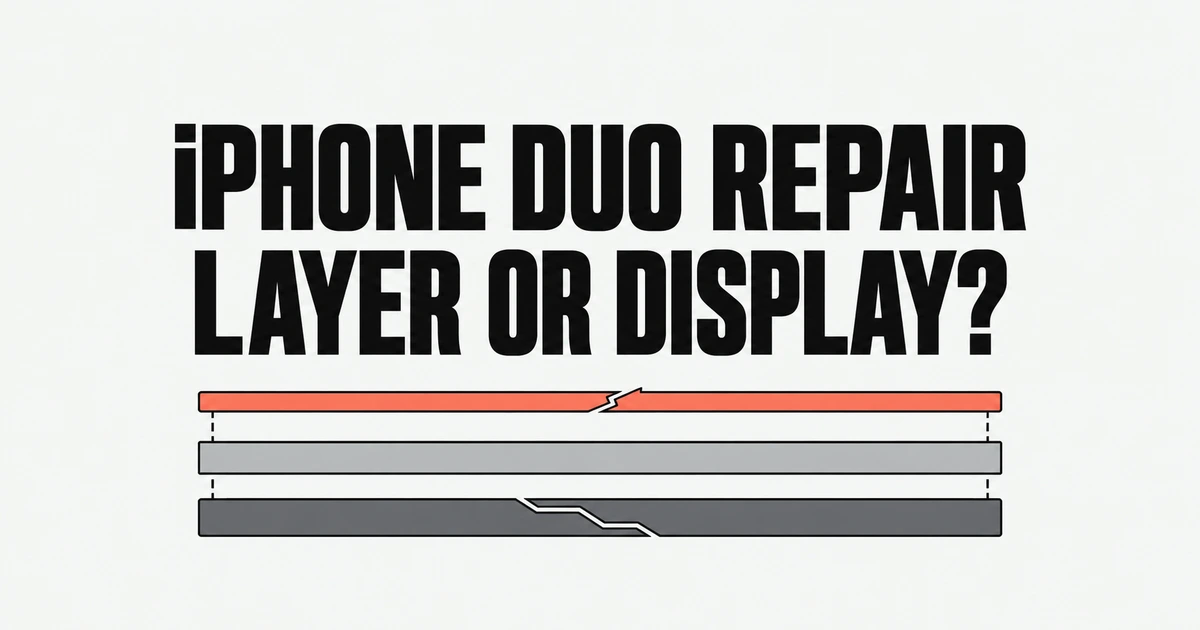 iPhone Duo Screen Repair: Why a $49 Cover Layer Is Not a $999 Display