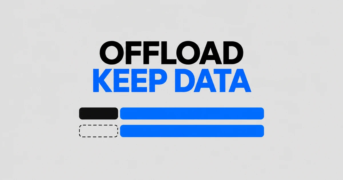 iPhone offload vs delete: why Documents & Data stays large