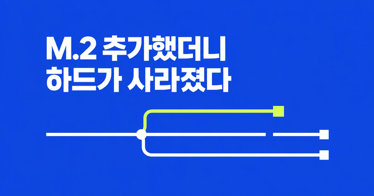 M.2 SSD 추가 후 SATA 하드가 안 보일 때