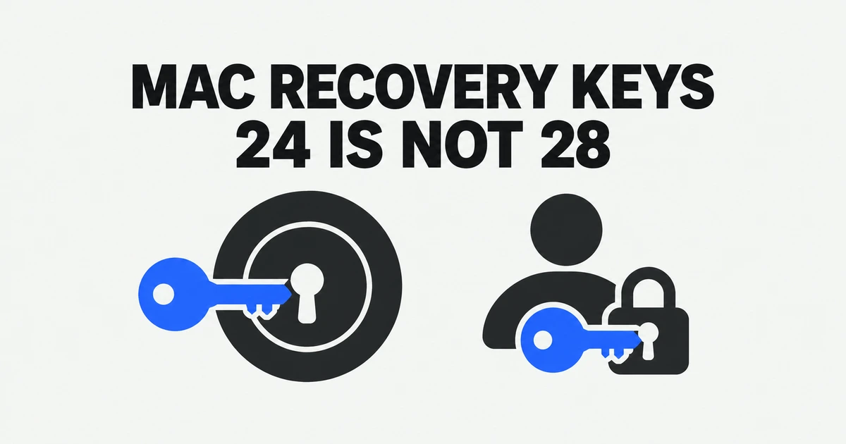 FileVault Recovery Key or Apple Account Key? Recovering Your Mac Login