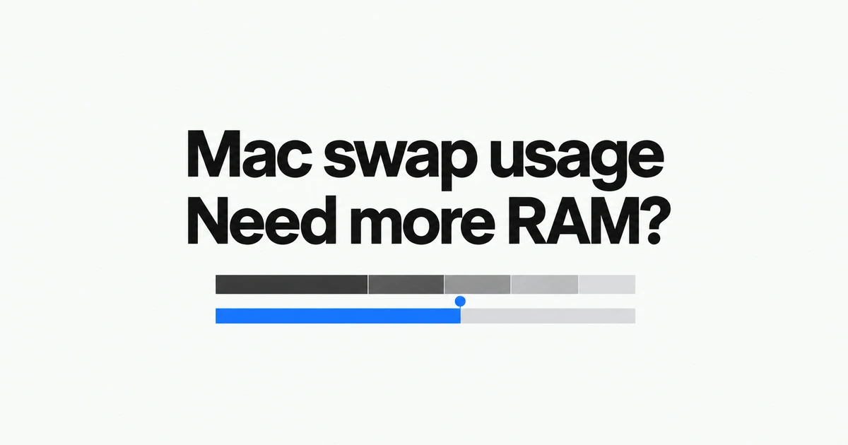 Does Swap Usage Mean Your Mac Needs More RAM?