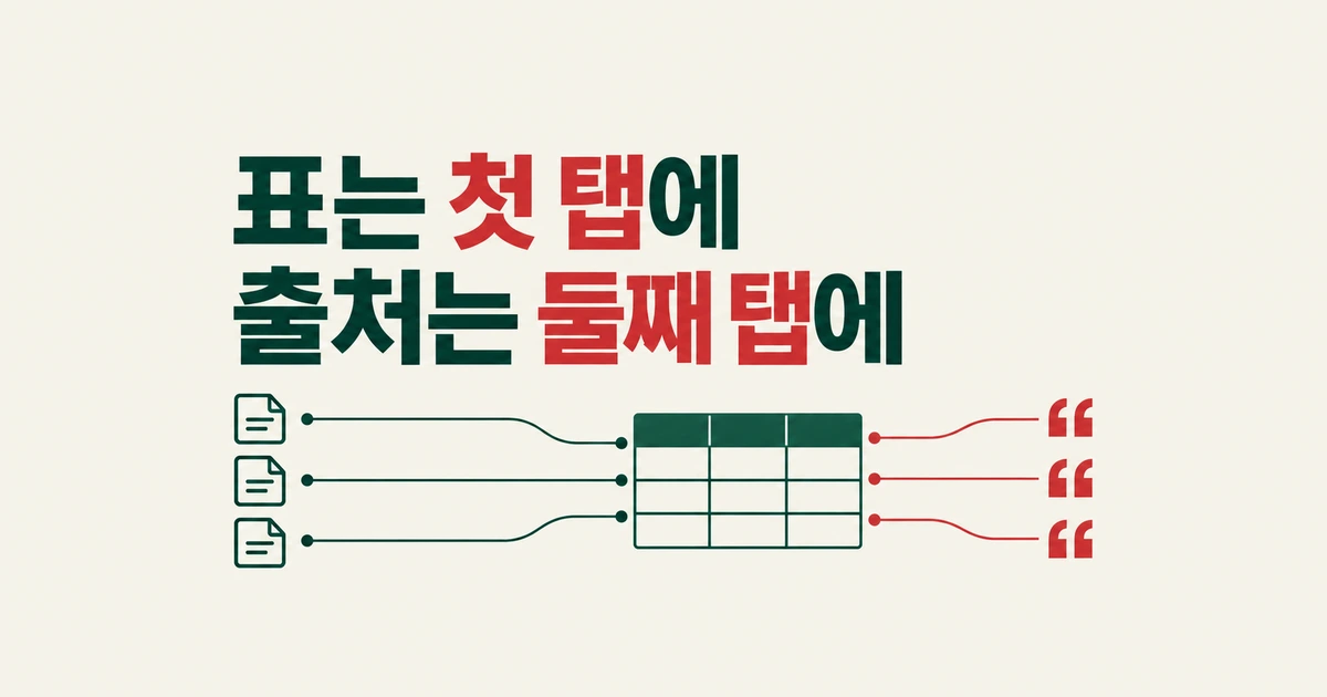노트북LM 데이터 표를 구글 시트로 옮기는 법, 출처는 어디에 남나
