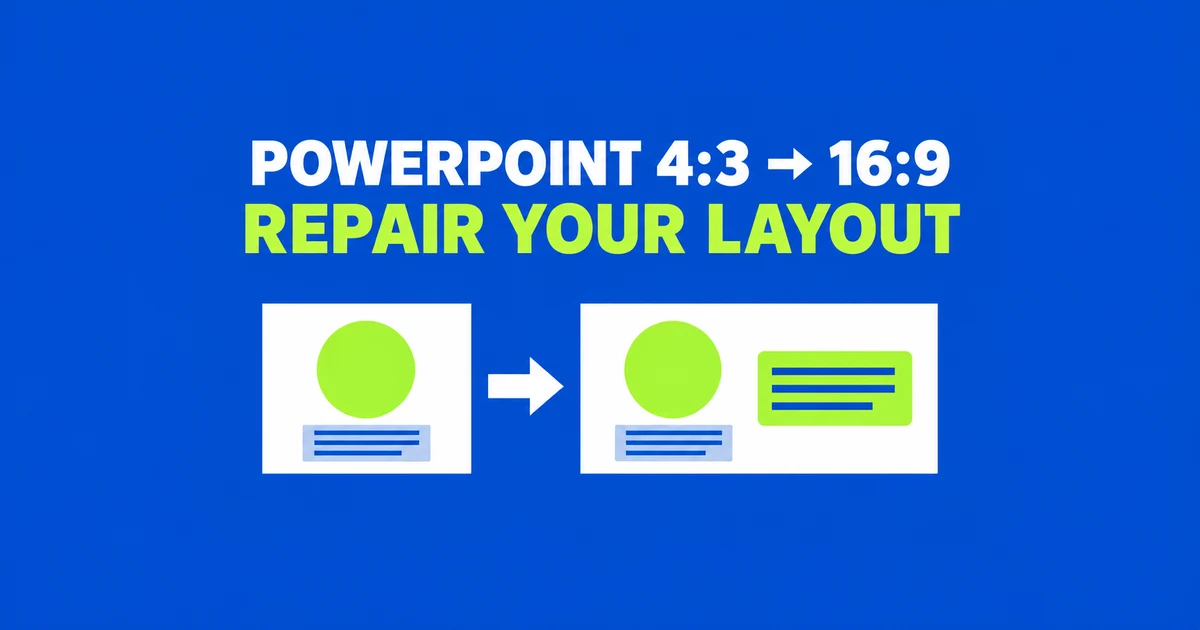 Converting a 4:3 PowerPoint to 16:9 without rebuilding every slide