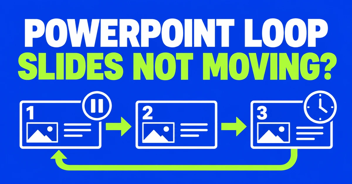 PowerPoint set to loop, but slides will not advance?