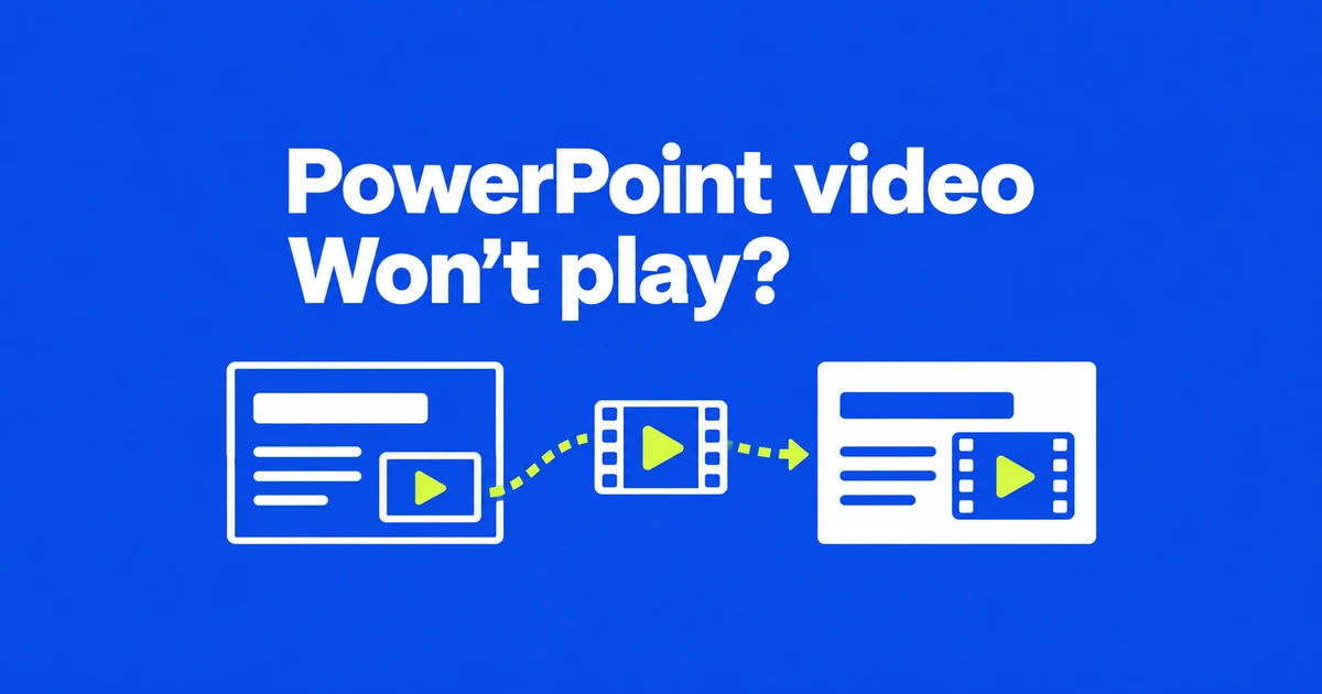 PowerPoint video won’t play on another computer?