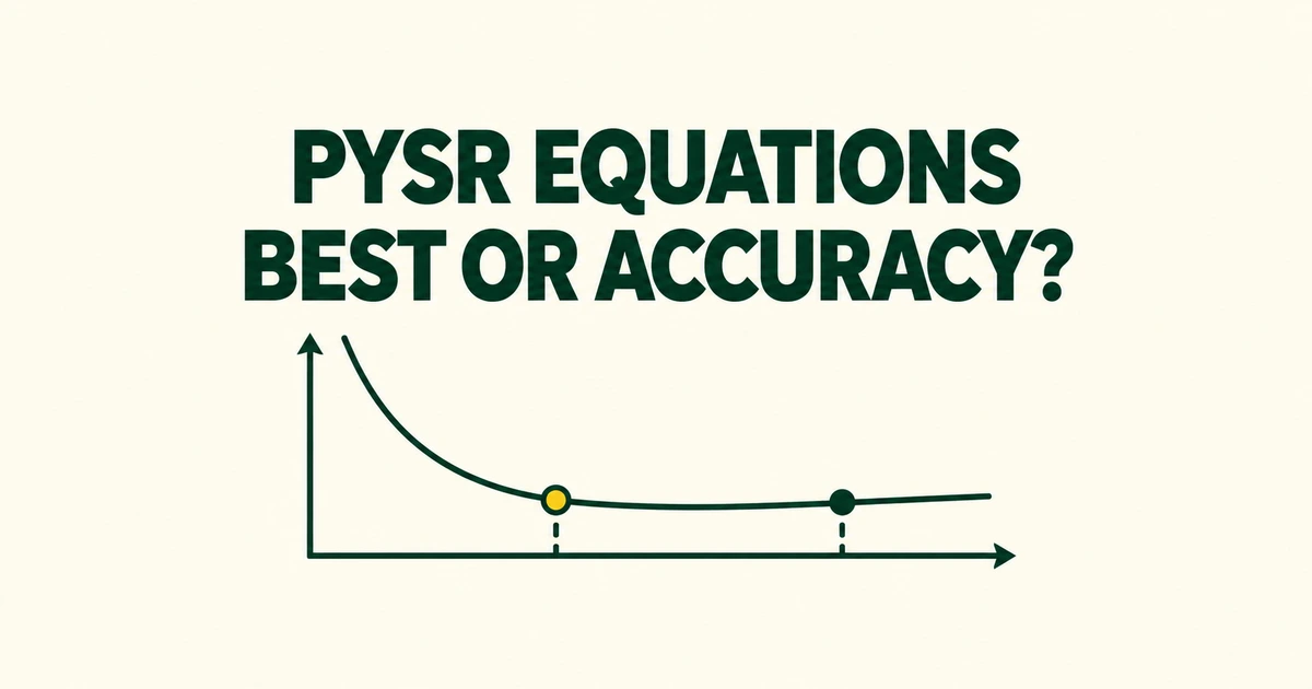 PySR best vs accuracy: Why the Selected Equation Can Change