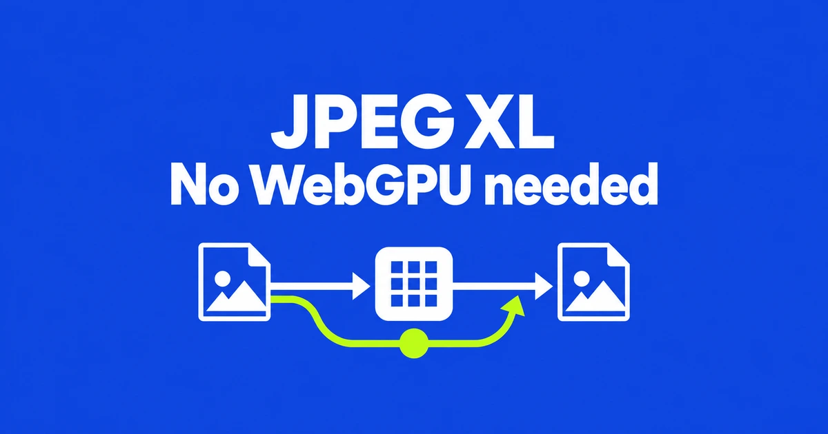 Can Rapier Convert Images to JPEG XL Without WebGPU?