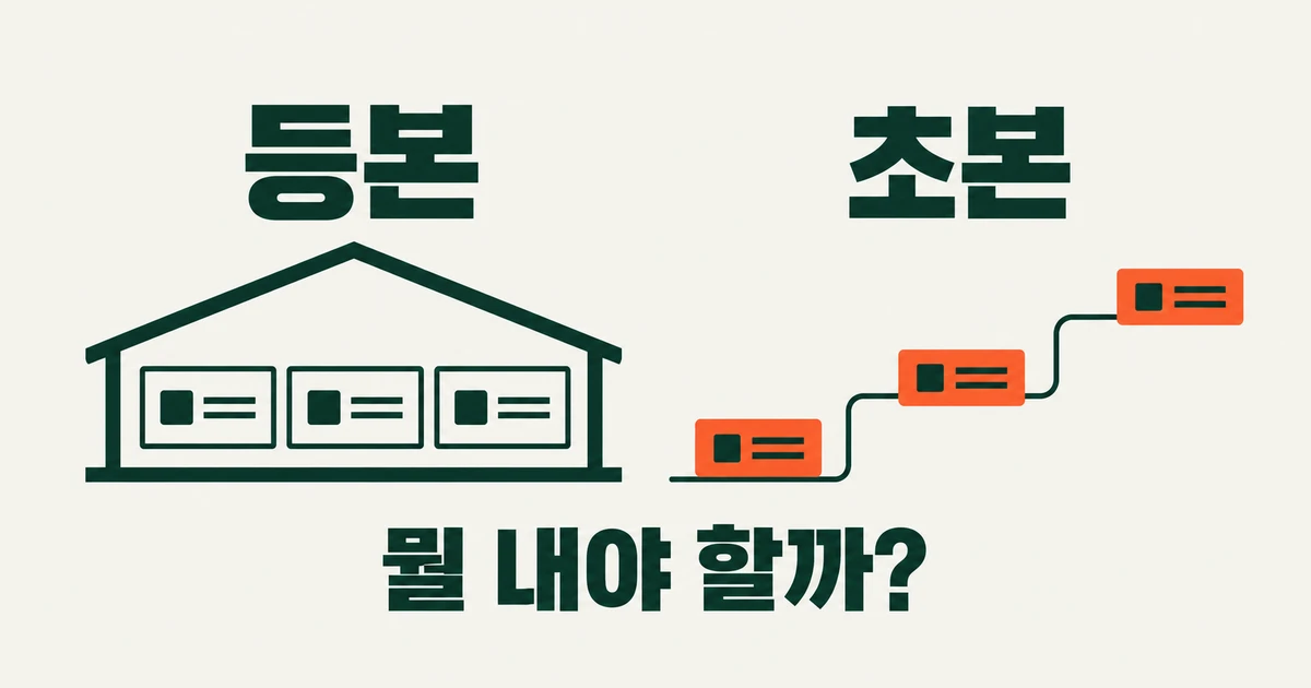 등본 초본 차이, 회사 제출·주소 이력에는 뭘 내야 할까?