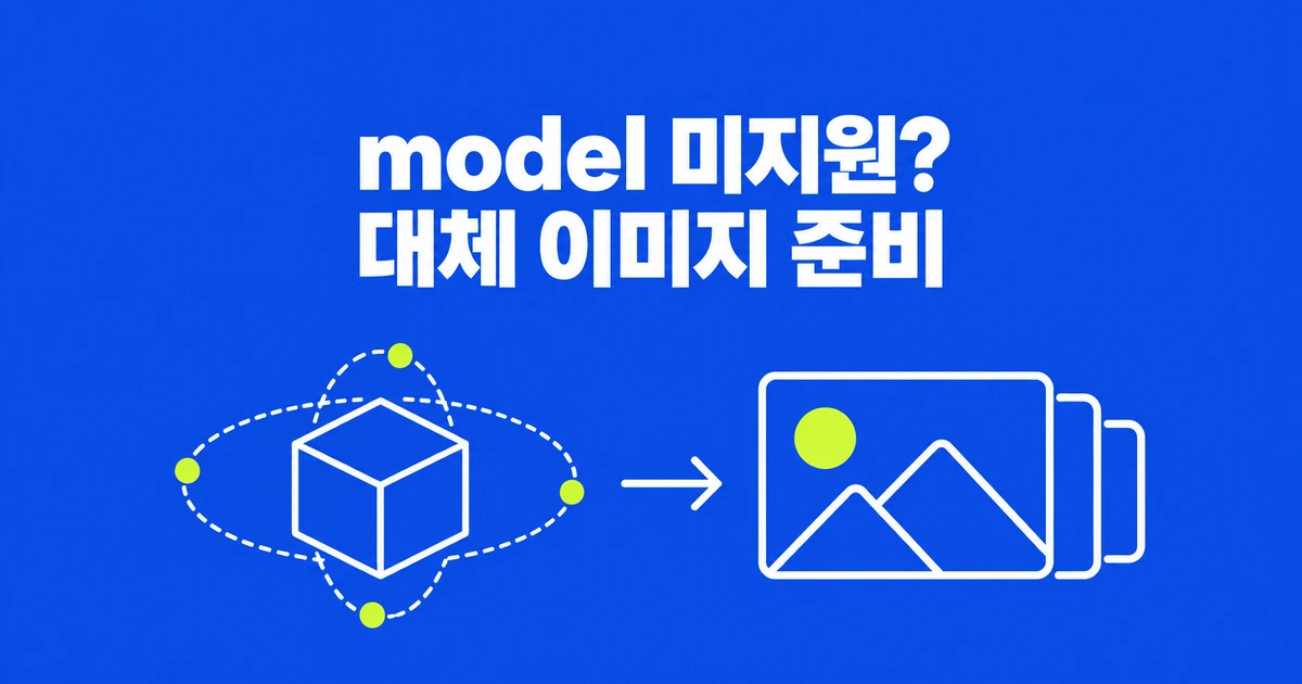 Safari HTML model로 상품 3D 넣기, 다른 브라우저에는 무엇이 보일까?