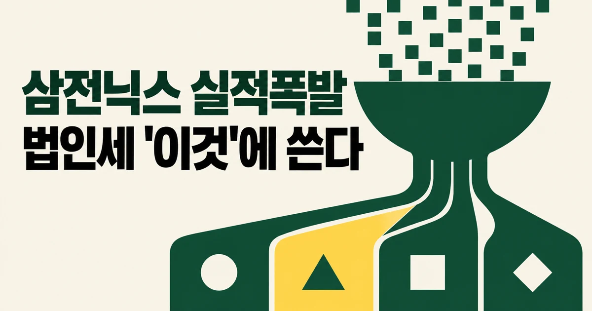 삼전닉스 실적폭발, 넘쳐난 법인세 '이것'에 쓴다