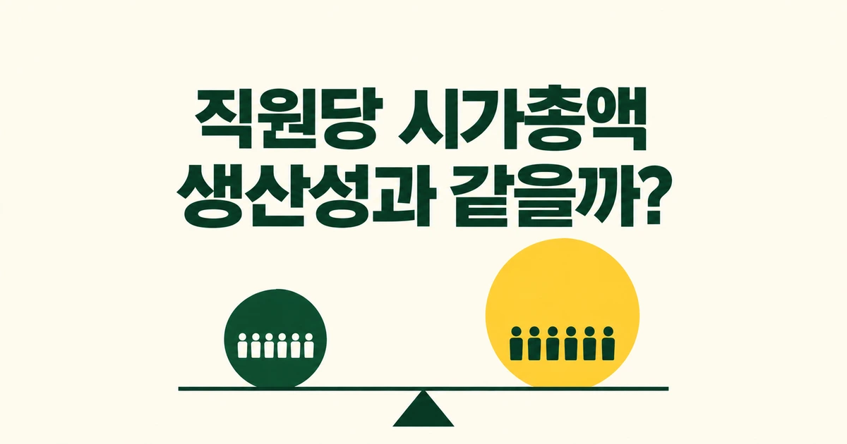직원당 시가총액이 높으면 생산성도 높을까?