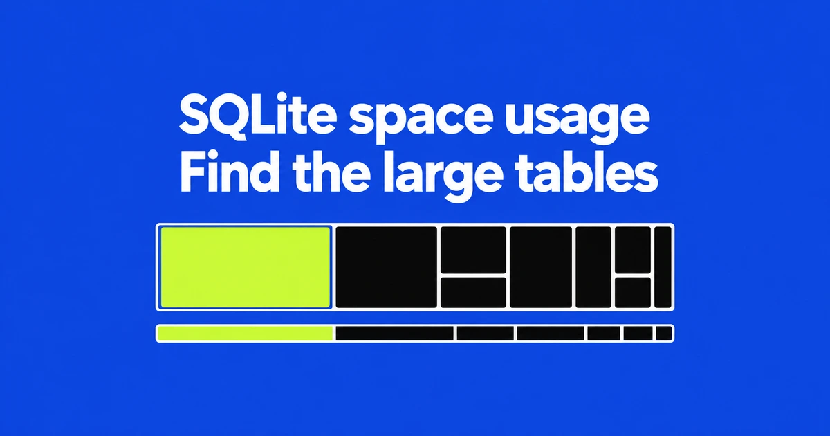 How to Check SQLite Table and Index Sizes With .diskused