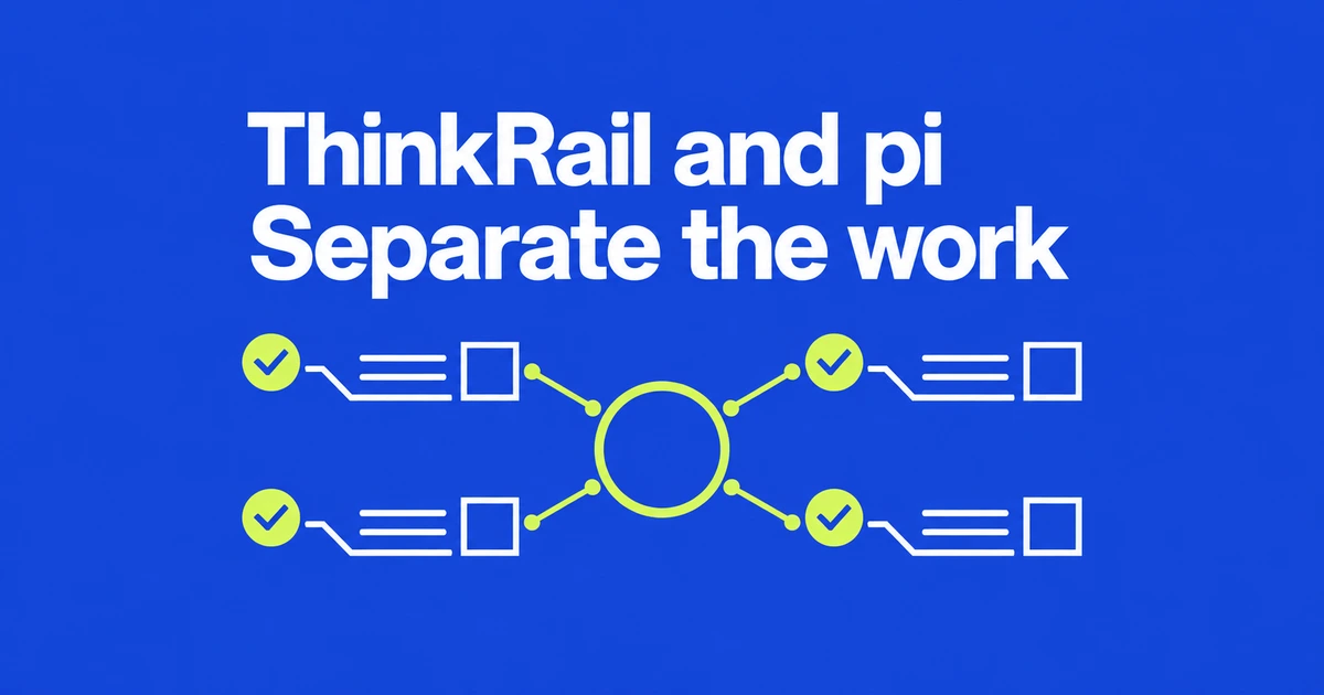 ThinkRail vs. pi: How Workspaces, Code Review and Project Memory Differ