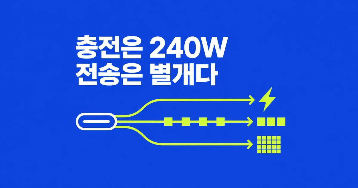USB-C 케이블 고르기: 충전·SSD·모니터에 필요한 사양