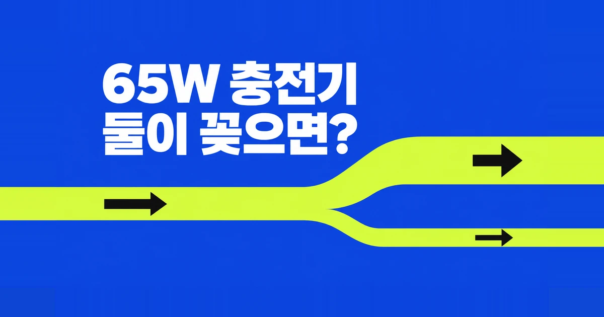 노트북·휴대폰 동시 충전, 65W 충전기의 포트별 차이