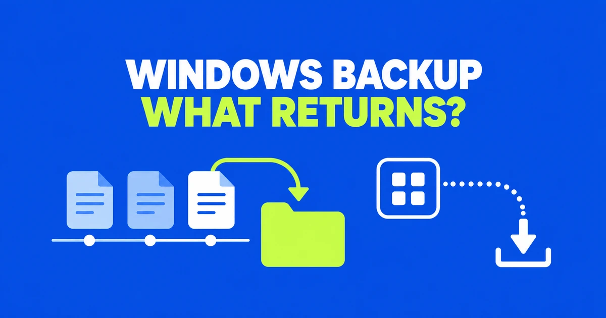 Windows Backup or File History? What Comes Back on a New PC
