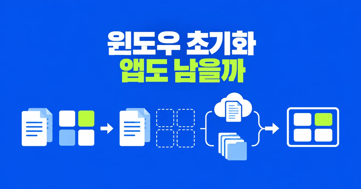 윈도우 초기화의 ‘내 파일 유지’, 설치한 앱도 남을까?