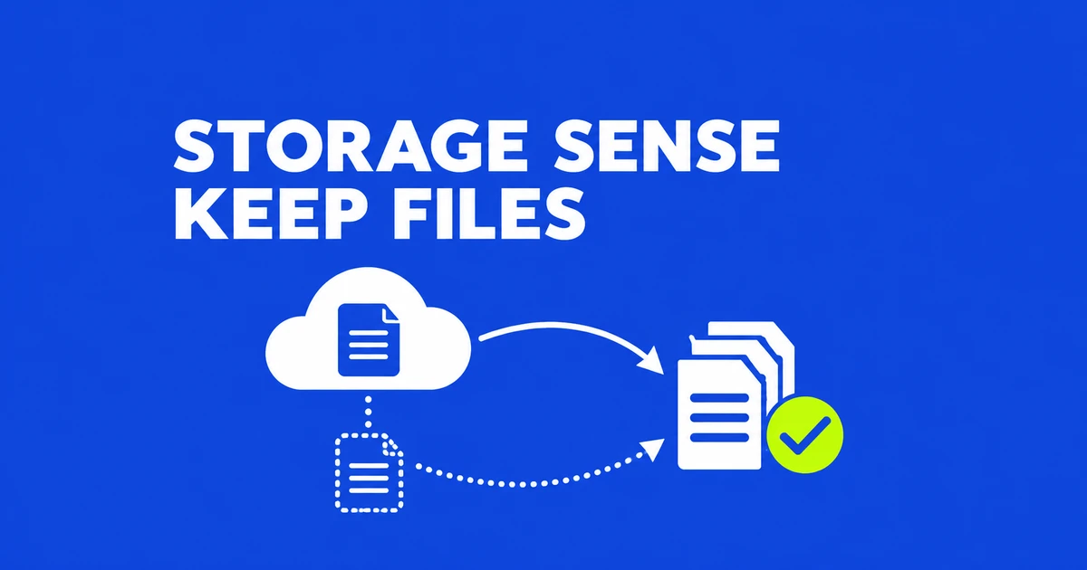 Set up Windows Storage Sense without clearing your Downloads