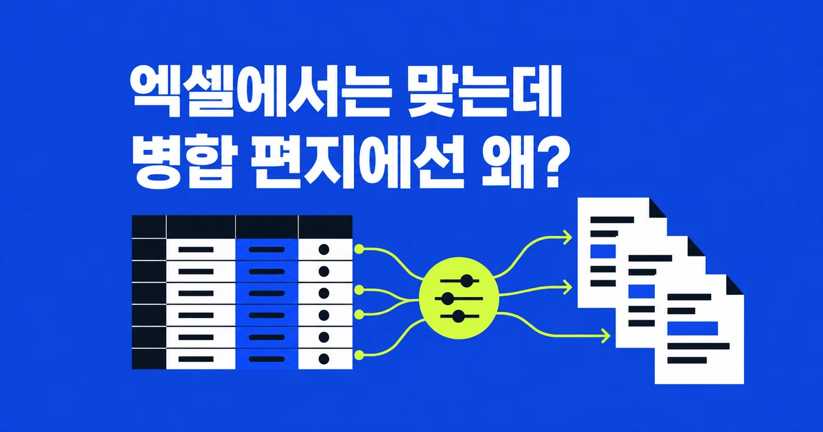 워드 메일 병합에서 날짜·숫자 서식이 달라질 때